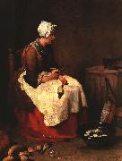 Jean Baptiste Simeon Chardin Girl Peeling Vegetables oil on canvas